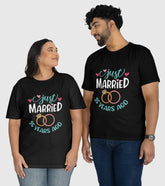 Just Married 35 Years Ago Unisex Half Sleeve T-Shirts (Pack of 2)